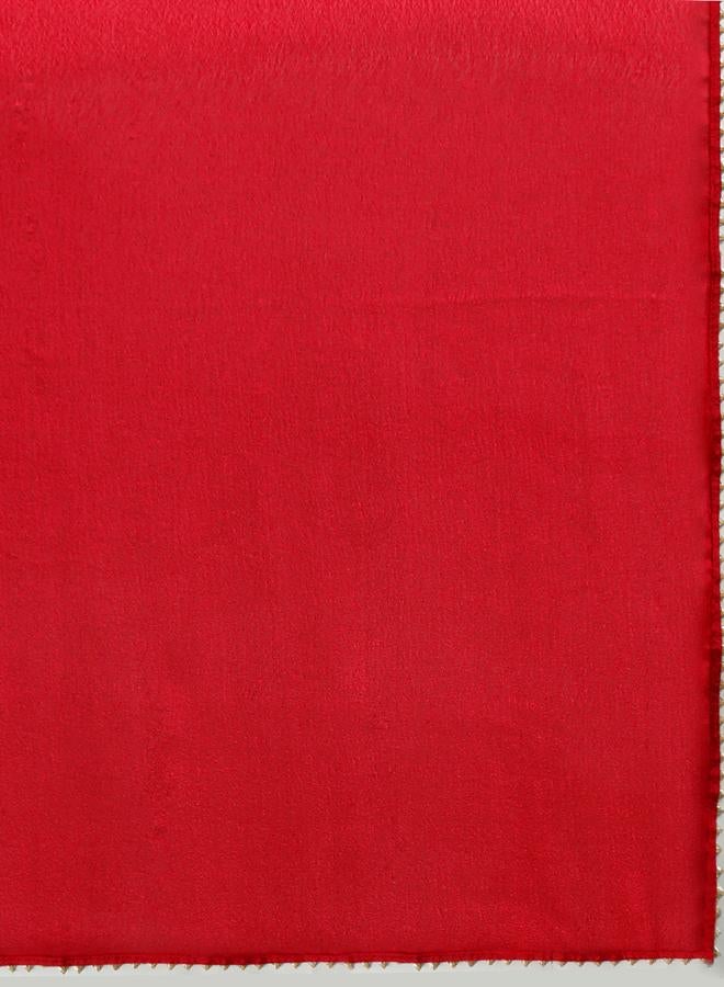 globus Women Red Embroidered Detail Straight Kurta with Sharara and Dupatta Set - Image 5